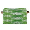 thumbnail image 2 of Christmas Diagonal Green Plaids Snowflakes Square Storage Bins with Handles Collapsible Containing Box 2 Packs, 2 of 9