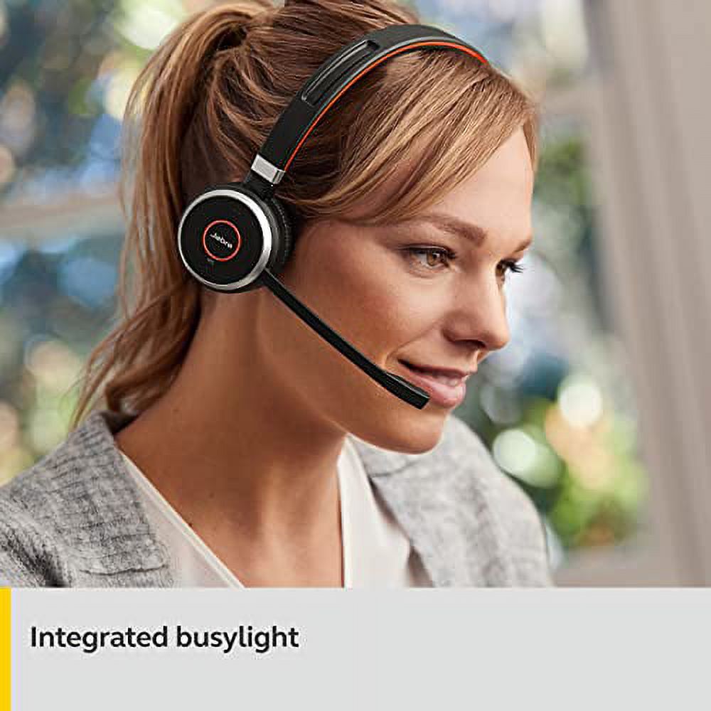 Jabra Evolve 65 SE MS Stereo Bluetooth Headset - Wireless, Noise-Canceling Mic, Dual Connectivity, Long Battery Life, Teams Certified, Compatible with All Other Platforms (6599-833-309) - image 4 of 5