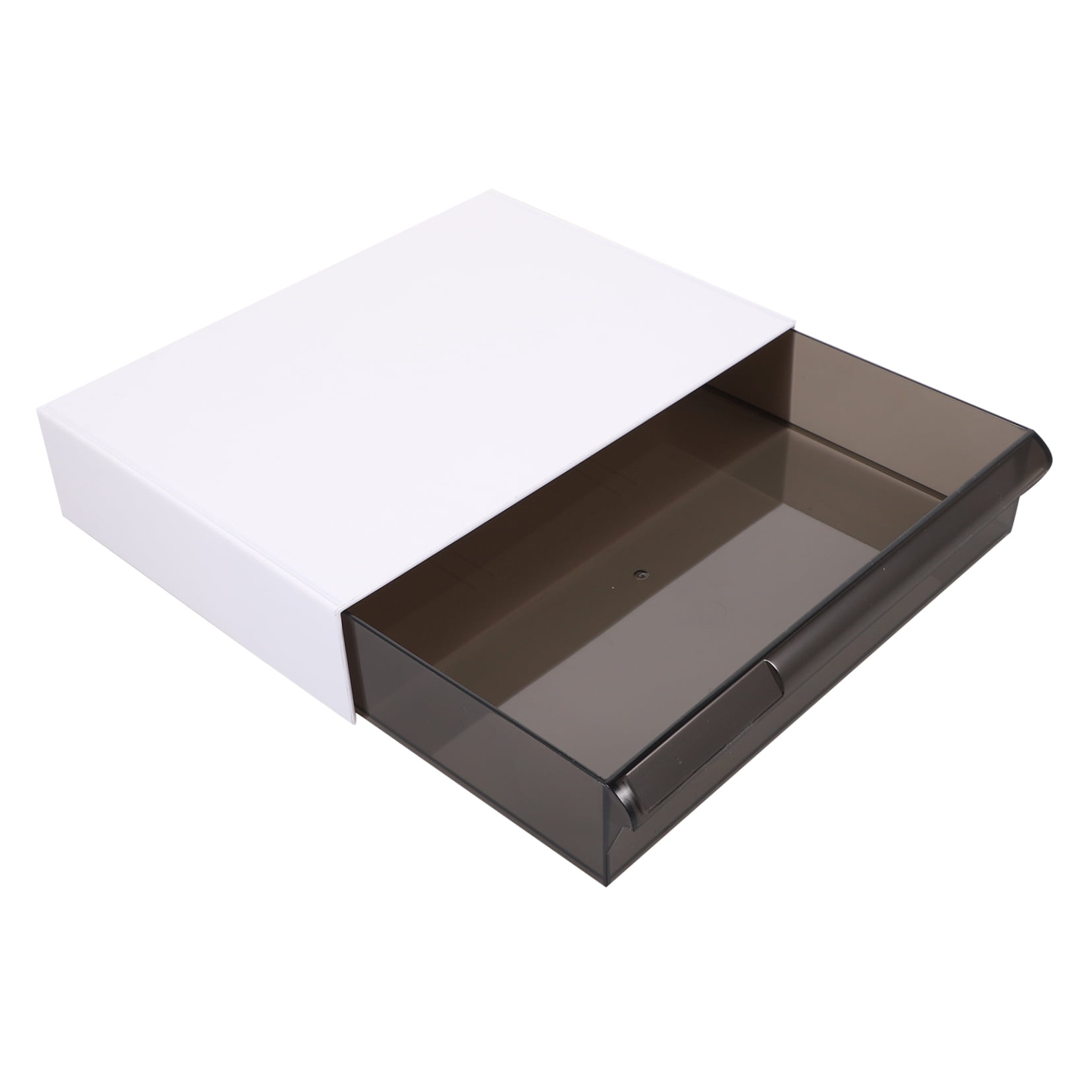 YOSADIER Black Under Desk Storage Organizer with Drawer, Plastic Design for Outdoor and Indoor Use, 70x22x12 cm