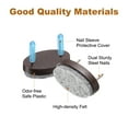 thumbnail image 3 of Uxcell 24Pcs Nail-on Felt Furniture Pads, Oval Felt Pads Furniture Sliders Floor Protectors for Wooden Furniture Table Sofa Chair Leg (25mm, Brown), 3 of 5