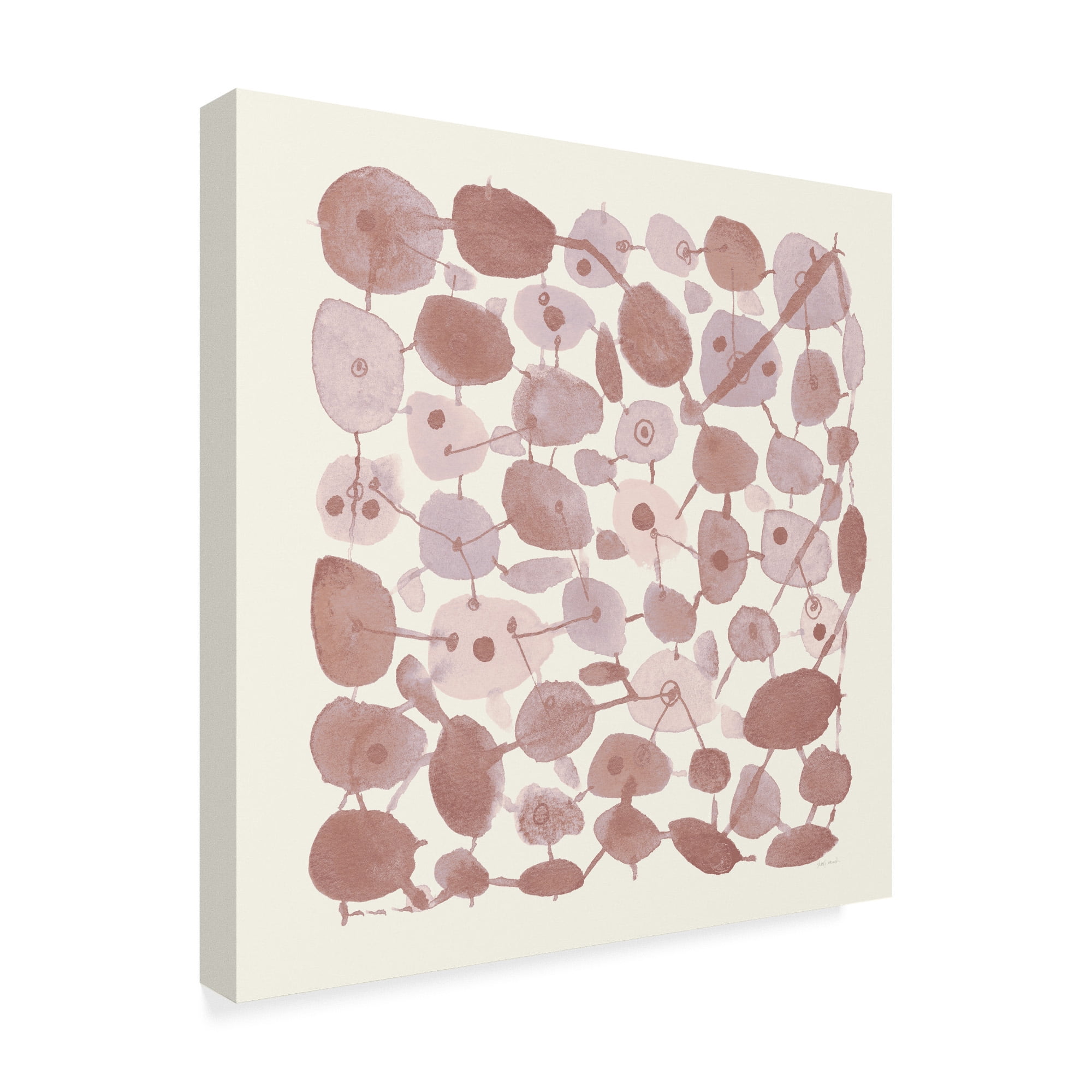 Trademark Fine Art 'Mid Century IV Blush' Canvas Art by Cheryl Warrick