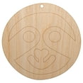 thumbnail image 1 of Sloth Face Wood Holiday Christmas Tree Ornament Unfinished DIY Pre-Drilled Craft, 1 of 7