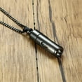 thumbnail image 5 of Vnox Urn Necklace for Ashes, Openable Glass Vertical Bar Cremation Keepsakes Necklace for Ashes, Black Stainless Steel Urn Jewelry for Men, 5 of 8