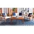 thumbnail image 3 of Safavieh Nunzio 4-Piece Eucalyptus Wood Outdoor Set in Teak Brown and Beige, 3 of 13