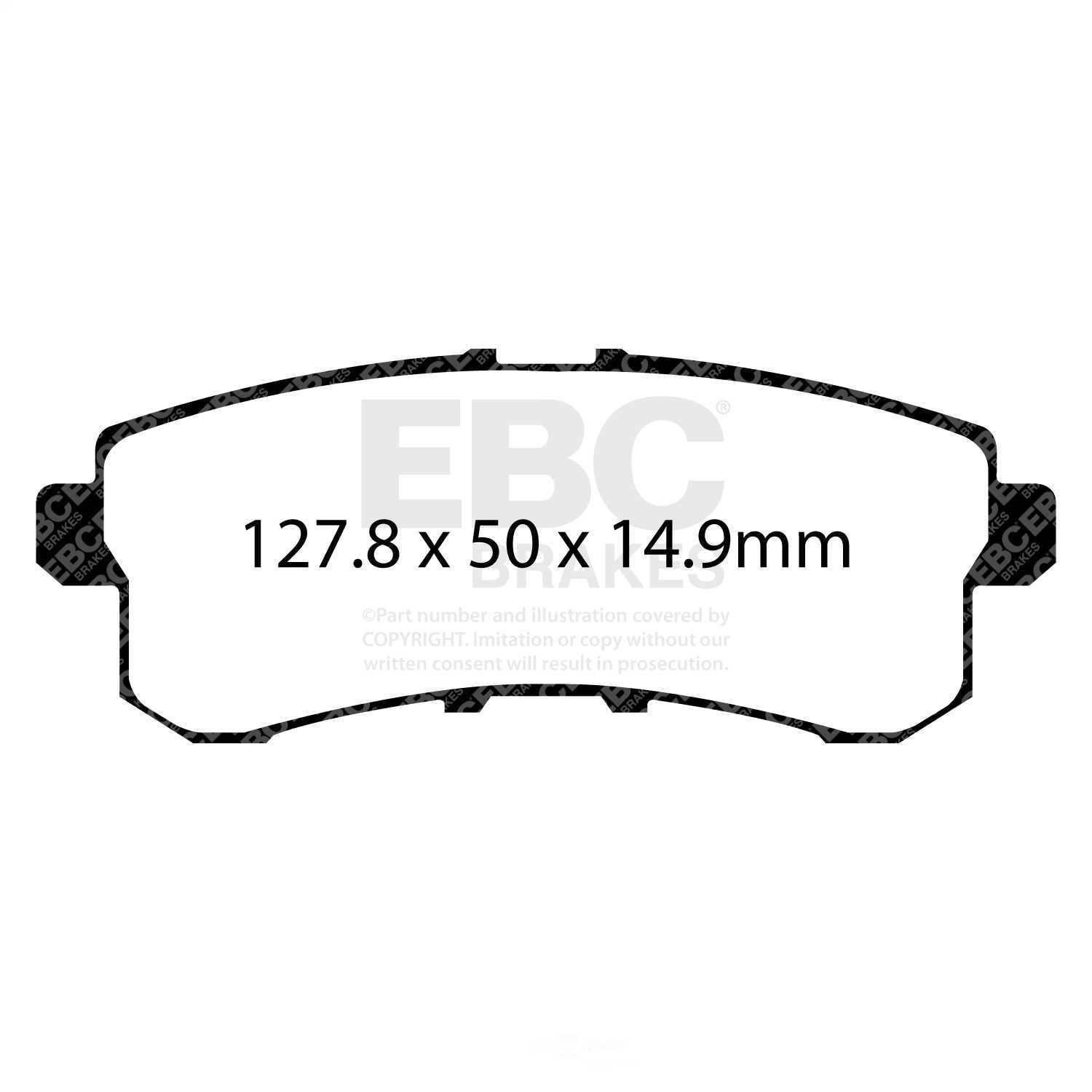 EBC Brakes Yellowstuff 4000 Series Street and Track Brake Pad Set Fits select: 2017-2023 NISSAN ARMADA, 2014-2023 INFINITI QX80