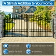 thumbnail image 6 of ALEKO Steel Dual Swing 14 x 6 feet Black Driveway Gate London Style, 6 of 16