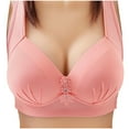 thumbnail image 4 of Pimelu Bras for Women Push Up Bras Plus Size Bras for Women Wirefree Full Coverage Push up Bra Ladies Back Buckle Compression Solid Daily Underwear, 4 of 4