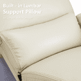 thumbnail image 4 of MCombo Electric Faux Leather Recliner Chair, Lumbar Support Swivel, White, 4 of 9