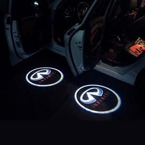2Pcs For Infiniti LED Car Door Logo Universal Wireless Car Door Light Fit for All Infiniti Cars 