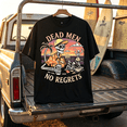 thumbnail image 4 of NUBILY Dead Men No Regrets Vintage Skeleton Beach Party Graphic Tee Casual Summer Short Sleeve T-Shirt,Graphic T Shirts For Men,Black,3xL, 4 of 7