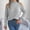 Grey, variant on Yuanlong Womens Sweaters Fashion Solid Off The Shoulder Turtleneck Long Sleeve Sweater Fall Winter Soft Cable Knitted Tops