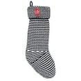 thumbnail image 6 of Black and White Striped Knit Christmas Stocking, 20", by Holiday Time, 6 of 6