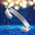 thumbnail image 6 of Foqnuq Stainless Steel Memorial Bracelet for Wife, Elegant Engraved Cuff, Adjustable Open Design, Unisex Commemorative Jewelry for Weddings & Anniversaries, 6 of 6