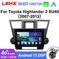 thumbnail image 2 of LEHX Pro 2 Din Android 12 Reproductor multimedia de radio para automóvil Navegación GPS para Toyota Highlander 2 XU40 2007-2013 Carplay 2din Estéreo, 2 of 5