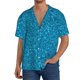 thumbnail image 1 of Fotbe Blue Glitter Camisa Estampada de Manga Corta para Hombre, Casual de Verano, Estilo Playero, Sin Arrugas-X-Large, 1 of 5