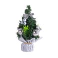 thumbnail image 2 of Fnochy Tabletop Mini Christmas Tree, Artificial Small Xmas Tree Decor with Ornaments Miniature Tree with Ball, Snow and Baubles for Crafts Home Desktop Desk Festive Holiday Decoration, 7.87" Tall, 2 of 5