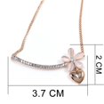 thumbnail image 2 of Pendientes con de Color Dorado Rosa Joyas Accesorio Nupcial Ocasión de Casamiento Formal BLESIY Collar pendiente del oro de Rose, 2 of 5