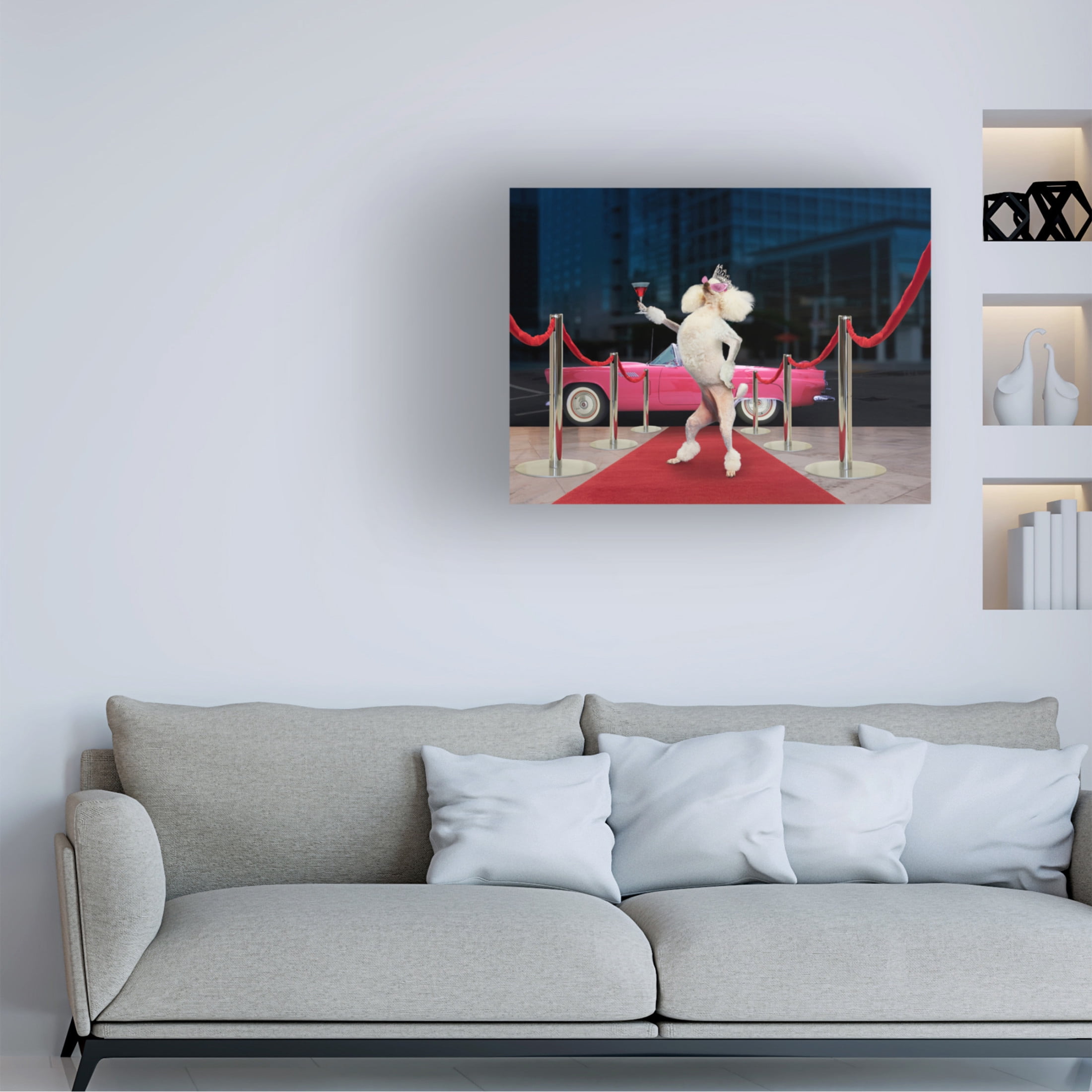 Canvas Wall Art - Lund Roeser 'Poodle Premier' Wall Art for Living Room, Bedroom, or Office Décor by Trademark Fine Art - 19 x 14 Inches