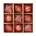 thumbnail image 2 of pstuiky Adorno navideño de bola de 3,14 pulgadas para decoración de árbol de Navidad en interiores y exteriores colgante de plástico irrompible para fiestas navideñas., 2 of 7