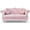 Pink/Velvet, variant on Hollywood 81 in. Pink Velvet Chesterfield Sectional Sofa with 2-Throw Pillow-Color:Pink,Material:Velvet