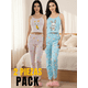 thumbnail image 5 of Set De 2 Conjunto Pijama Mujer Blusa Y Pantalón Dama Piyama Unitalla Pyjama, 5 of 9