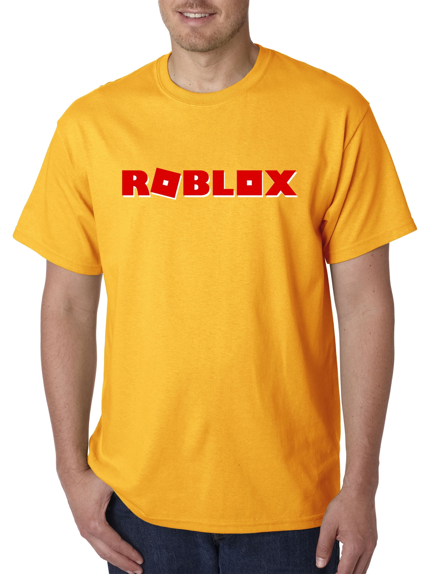 New Way New Way 922 Unisex T Shirt Roblox Logo Game Filled Small Gold Walmart Com - golden shirt t shirt free version roblox