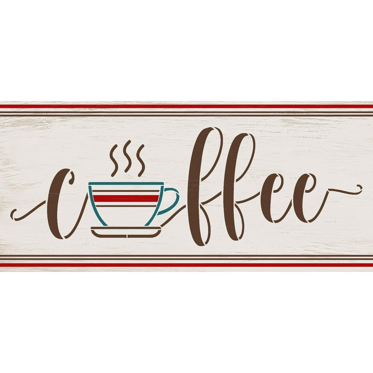 Quick and Hot Coffee 5 Cents Stencil by StudioR12 | Craft DIY Cafe Home  Decor | Paint Coffee Bar Wood Sign | Reusable Mylar Template | Select Size
