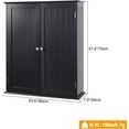 thumbnail image 3 of Bathroom Cabinet Wall Mounted,Over Toilet Storage Cabinet with 2 Doors and Adjustable Shelves,Medicine Cabinets for Bathroom, Black, 3 of 18