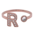 thumbnail image 1 of Anillo de Mujer Inicial Letra LuckyLy, Oro Rosa 18k y Zirconia Cúbica, Modelo Layla rosa UNITALLA, 1 of 6