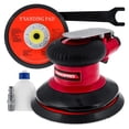thumbnail image 1 of TCP Global Professional Heavy Duty 5" Dual-Action Random Orbit Air Palm Sander with Both PSA and Hook & Loop Backing Pads - Orbital Pneumatic Sanding Disc Sander - Automotive Body Shop, Woodworking, 1 of 4