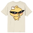 thumbnail image 2 of Piyomaru Sunglass Emoji Men's Natural Crew Neck Short Sleeve T-shirt-Small, 2 of 4