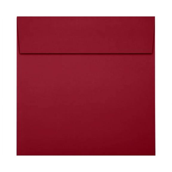 LUXPaper Square Peel & Press Invitation Envelopes, 5 1/2 x 5 1/2, Garnet Red, 500 Pack