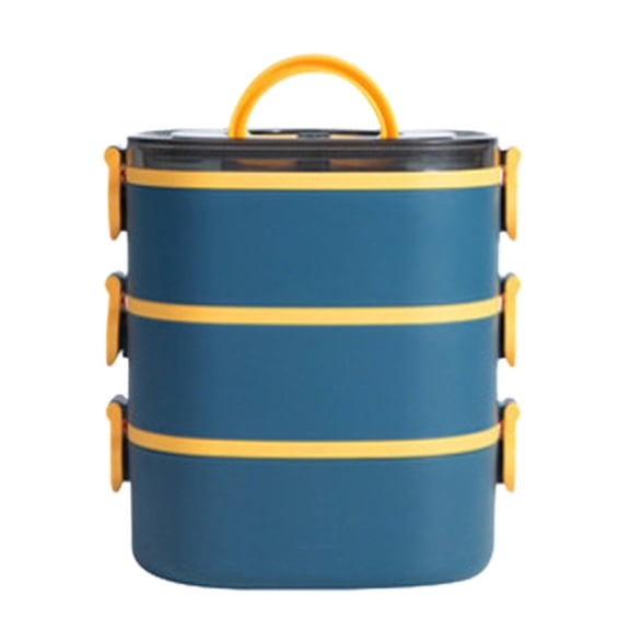Lunch Box, Stackable 3 Layers Containers, Portable Large Capacity Leakproof Bento Box, 3-Tier Portable Stackable Food Container for Work Camping,7.7x5.5x7.5 Inch