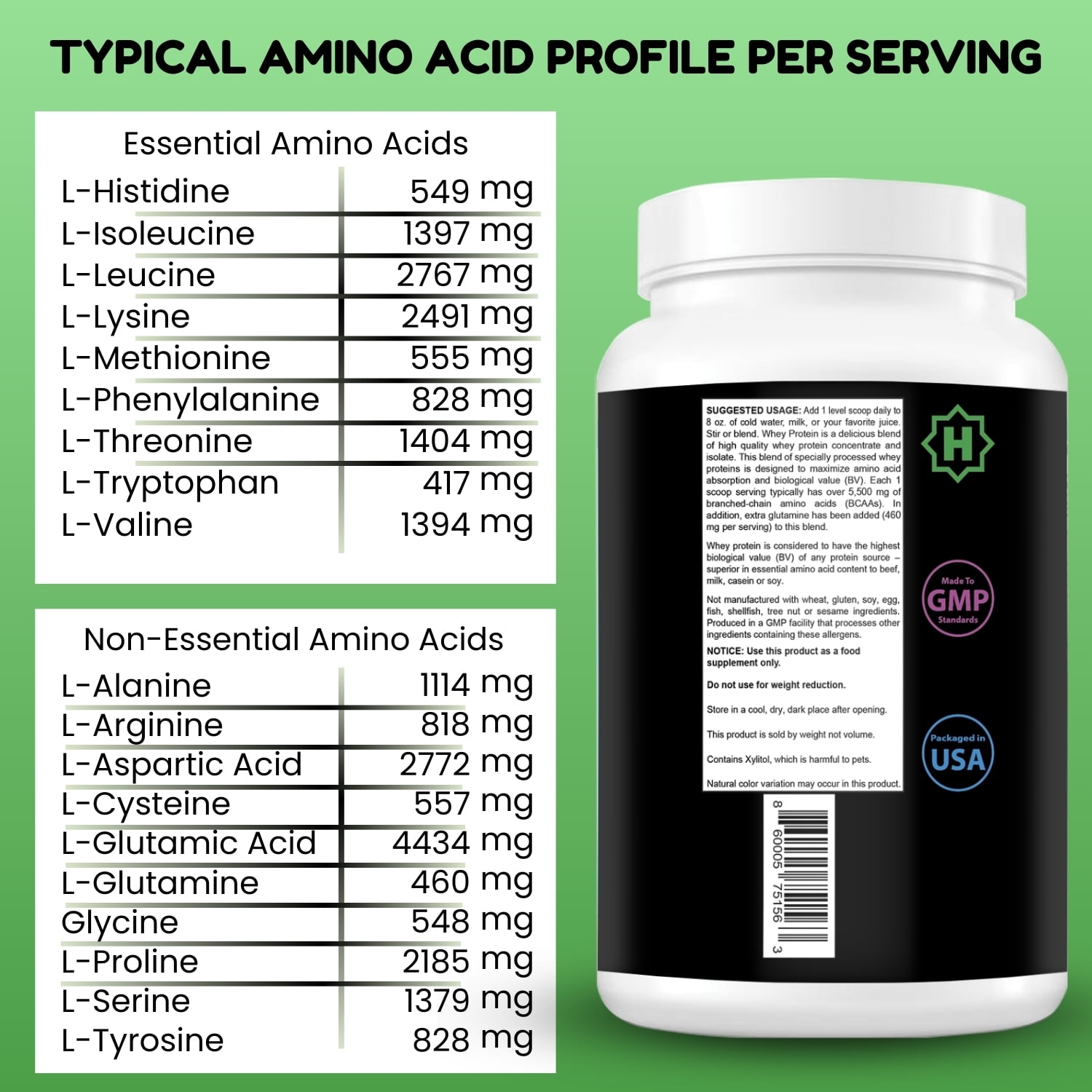Delicious Creamy Vanilla Halal Whey Protein Powder 2Lbs | 26g Protein, 5500mg BCAAs, and 460mg Glutamine | for Recovery & Lean Muscles | Gluten-Free | Non-GMO | Keto-Friendly | by SHIFAA NUTRITION