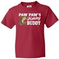 thumbnail image 3 of Inktastic Paw Paw's Fishing Buddy with White Text Youth T-Shirt, 3 of 5