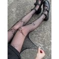 thumbnail image 2 of ORUYROP Collants Résille à Motifs pour Femmes Collants Taille Haute Bas Floraux, 2 of 5