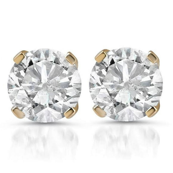 1ct Diamond Studs 10K Yellow Gold