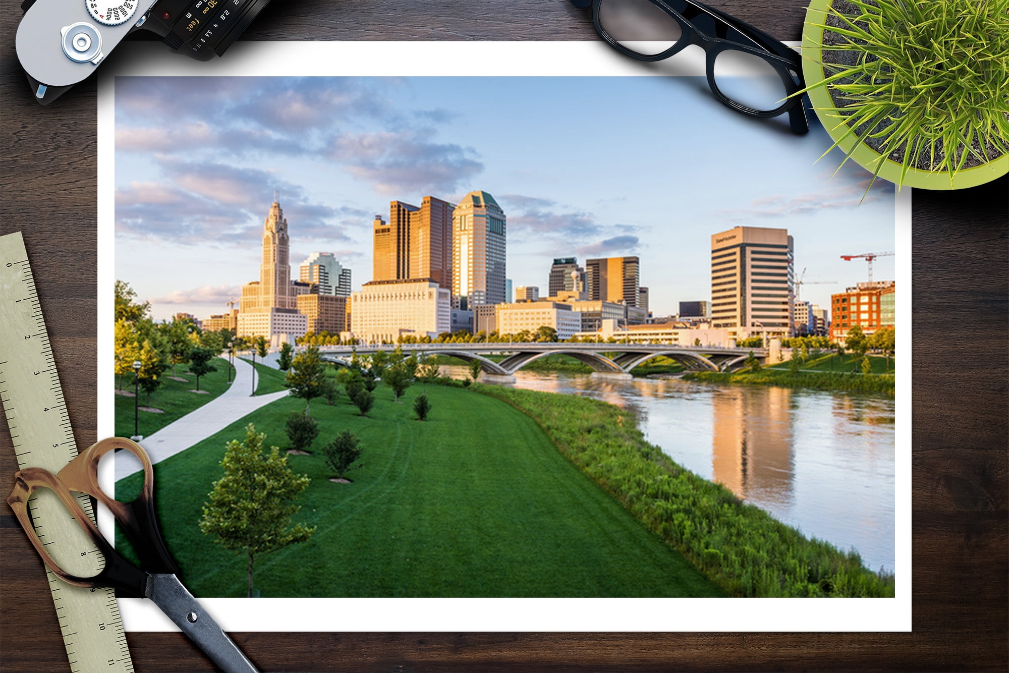 Columbus, Ohio - Columbus Skyline at Dusk - Photograph A-92080 (9x12 Art  Print, Wall Decor Travel Poster) - Walmart.com
