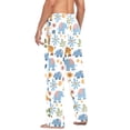 thumbnail image 6 of Cartoon Giraffes Elephants Men's Pajama Pants Cotton Long Sleepwear Lounge Pants S, 6 of 7