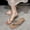 Khaki, variant on Crystal Embellished Thong Sandals for Women Open Toe Kitten Heel Flip Flops Summer High Heels for Party Wedding Khaki 8.5(42)