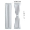 thumbnail image 2 of French Door Curtain, Rod Pocket Living Room Door Curtain, Thermal Insulated Door Curtain& Sliding Bedroom Window Curtains with Tieback, 1 Panel White 64*183cm, 2 of 9