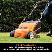 LawnMaster 15” 13 Amp Dethatcher and Scarifier with 10.5 Gallon Collection Bag-GV1314