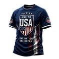 thumbnail image 4 of Zimjoy Men's USA Soccer Jersey Shirts 2026 Country Team Short Sleeve Crewneck Fan International Football Shirt Retro Streetwear Top Black L, 4 of 6