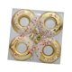 thumbnail image 2 of 4 piezas de adornos navideños en forma de donut, de 7 cm de diámetro, irrompibles. Dorado, 2 of 9