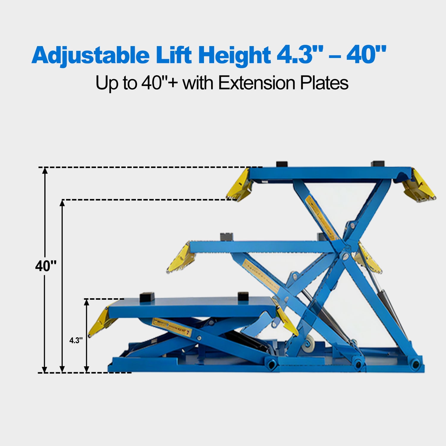 HPDAVV 8,000 LBS Portable Car Lift, 110V Electric Unlock Hydraulic Vehicle Lift with 40" Max Lift Height, Rolling Mobile Garage Auto Lift for SUVs, Trucks and Light Duty Vehicles
