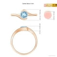 thumbnail image 5 of ANGARA Natural Semi Bezel-Set Solitaire Round Aquamarine Bypass Ring in 14K Rose Gold for Women (Size-6mm) | March Birthstone, Birthday, Anniversary, Jewelry Gift for Women | Natural Aquamarine Ring, 5 of 10