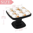 thumbnail image 4 of 4 Pcs Square Cabinet Handle Cupboard Knob Drawer Pulls Handle Seamless Cute Cat Drawer Knobs with Screws Furniture Decoration, 4 of 7