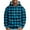 Blue, variant on Men's Loose Fit Plaid Print Hoodie, Casual Long Sleeve Pullover Sweatshirt, Cozy Fleece Streetwear for Fall Winter, Christmas Holiday, Lounge and Casual Wear,Blue,4XL