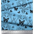 thumbnail image 2 of Soimoi Poly Georgette Fabric Leaves,Floral & Butterfly Printed Craft Fabric by The Yard 52 Inch Wide, 2 of 3