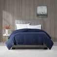 thumbnail image 4 of Lightweight Down Alternative Blanket with Satin Trim Navy King, 4 of 7